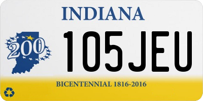 IN license plate 105JEU
