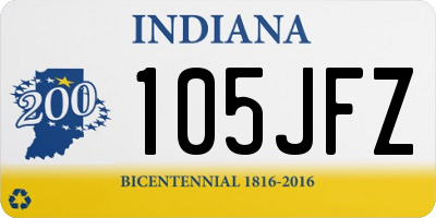IN license plate 105JFZ