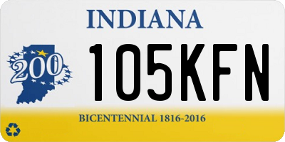 IN license plate 105KFN