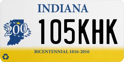 IN license plate 105KHK
