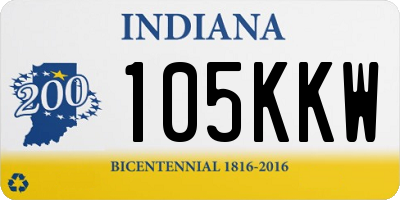 IN license plate 105KKW