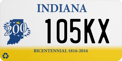 IN license plate 105KX