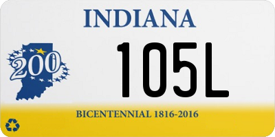 IN license plate 105L
