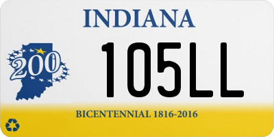 IN license plate 105LL