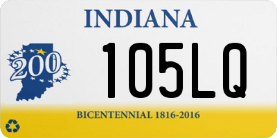 IN license plate 105LQ