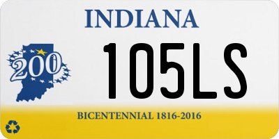 IN license plate 105LS
