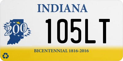 IN license plate 105LT