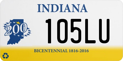 IN license plate 105LU