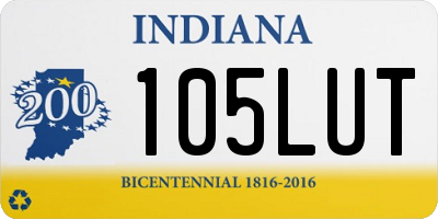 IN license plate 105LUT