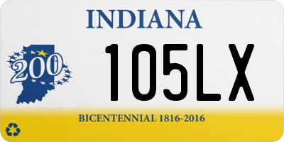 IN license plate 105LX