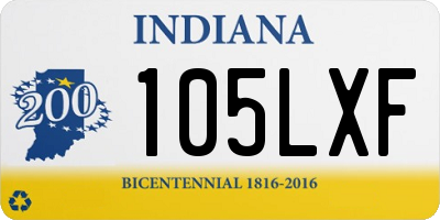 IN license plate 105LXF