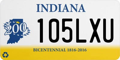 IN license plate 105LXU