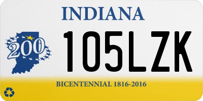 IN license plate 105LZK