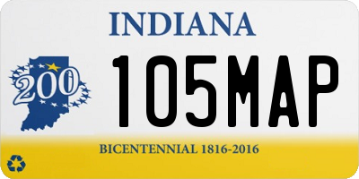 IN license plate 105MAP