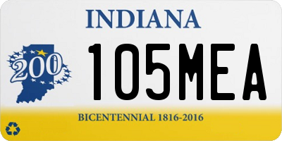 IN license plate 105MEA