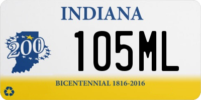 IN license plate 105ML