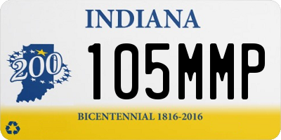 IN license plate 105MMP