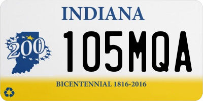 IN license plate 105MQA