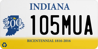IN license plate 105MUA