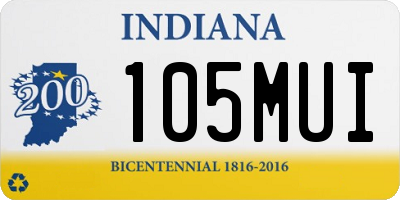 IN license plate 105MUI
