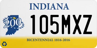 IN license plate 105MXZ