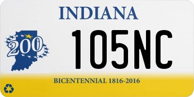 IN license plate 105NC