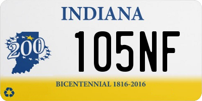 IN license plate 105NF