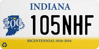 IN license plate 105NHF