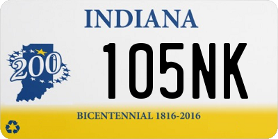 IN license plate 105NK