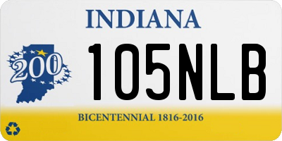 IN license plate 105NLB