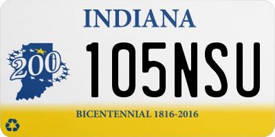 IN license plate 105NSU