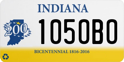 IN license plate 105OBO