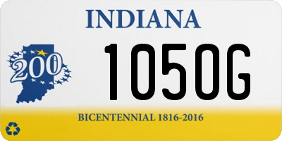 IN license plate 105OG