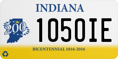 IN license plate 105OIE