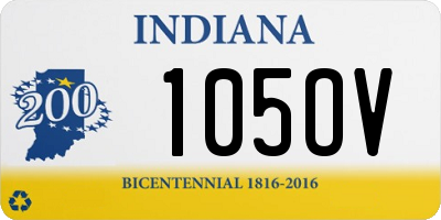 IN license plate 105OV