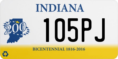 IN license plate 105PJ