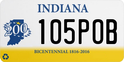 IN license plate 105POB