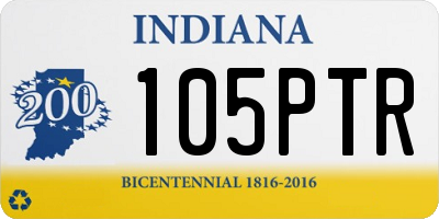 IN license plate 105PTR