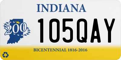 IN license plate 105QAY