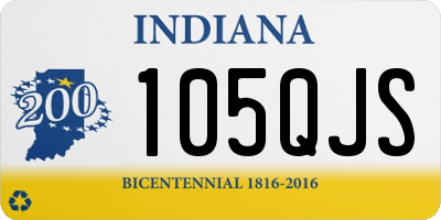 IN license plate 105QJS