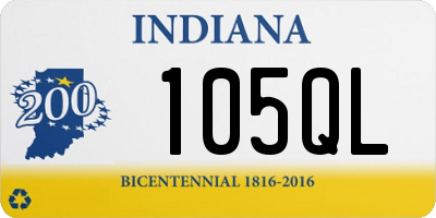 IN license plate 105QL