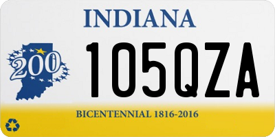 IN license plate 105QZA