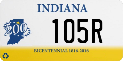 IN license plate 105R