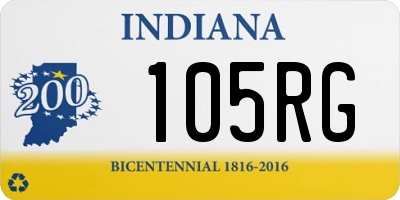 IN license plate 105RG