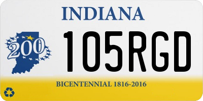 IN license plate 105RGD