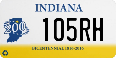 IN license plate 105RH