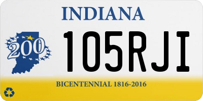 IN license plate 105RJI