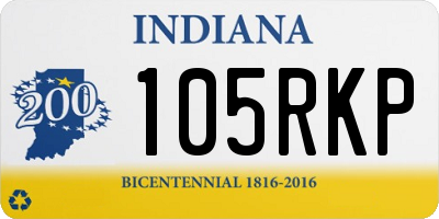 IN license plate 105RKP