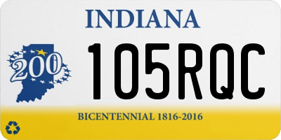 IN license plate 105RQC
