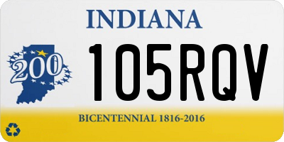 IN license plate 105RQV